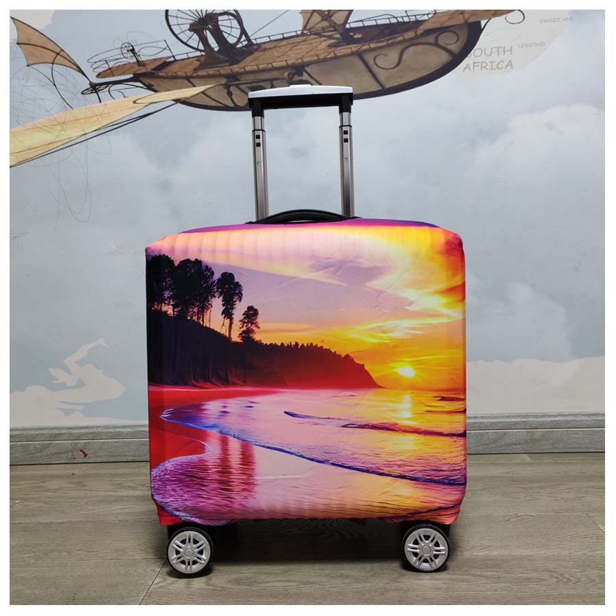 18寸行李箱登机箱拉杆箱保护套弹力数码印花防尘罩箱套不是箱子