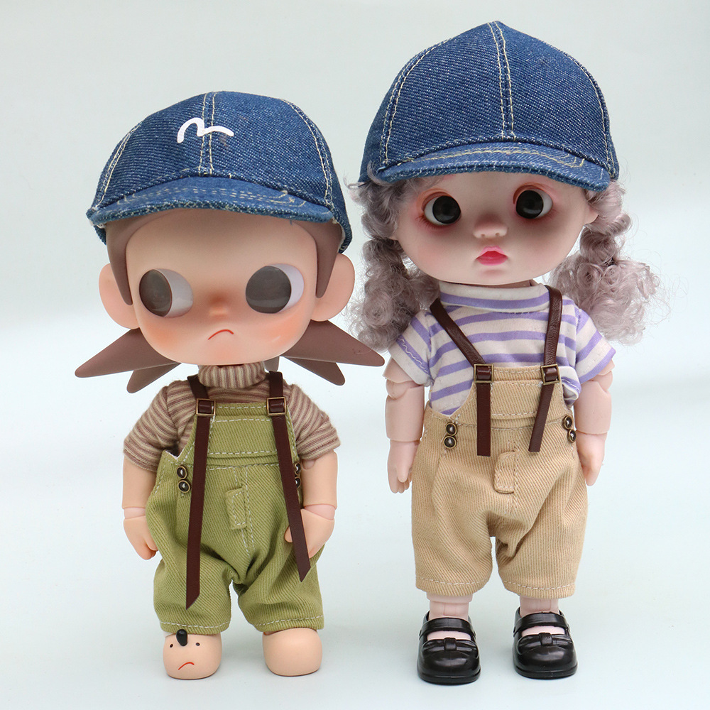 17cm玩偶公仔帽子zsiga嘎子牛仔帽娃娃ob11公主棒球帽拉布布鸭舌