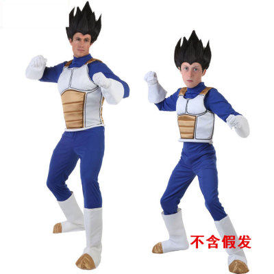 Cosplay七龙珠系列成人儿童超级赛亚人贝吉塔角色扮演亲子服装