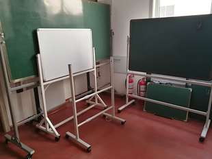 写字板教学培训班双面绿板白板黑板磁性板 定制家用办公移动支架式