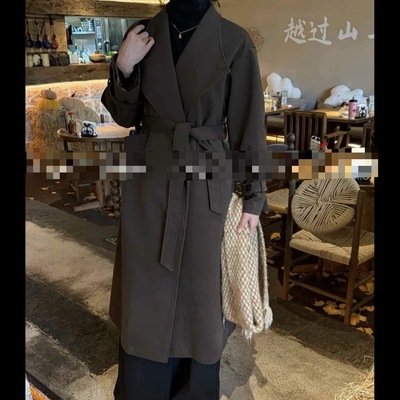 气质毛呢大衣外套女2025秋冬季新款超好看小个子高级感赫本风加棉