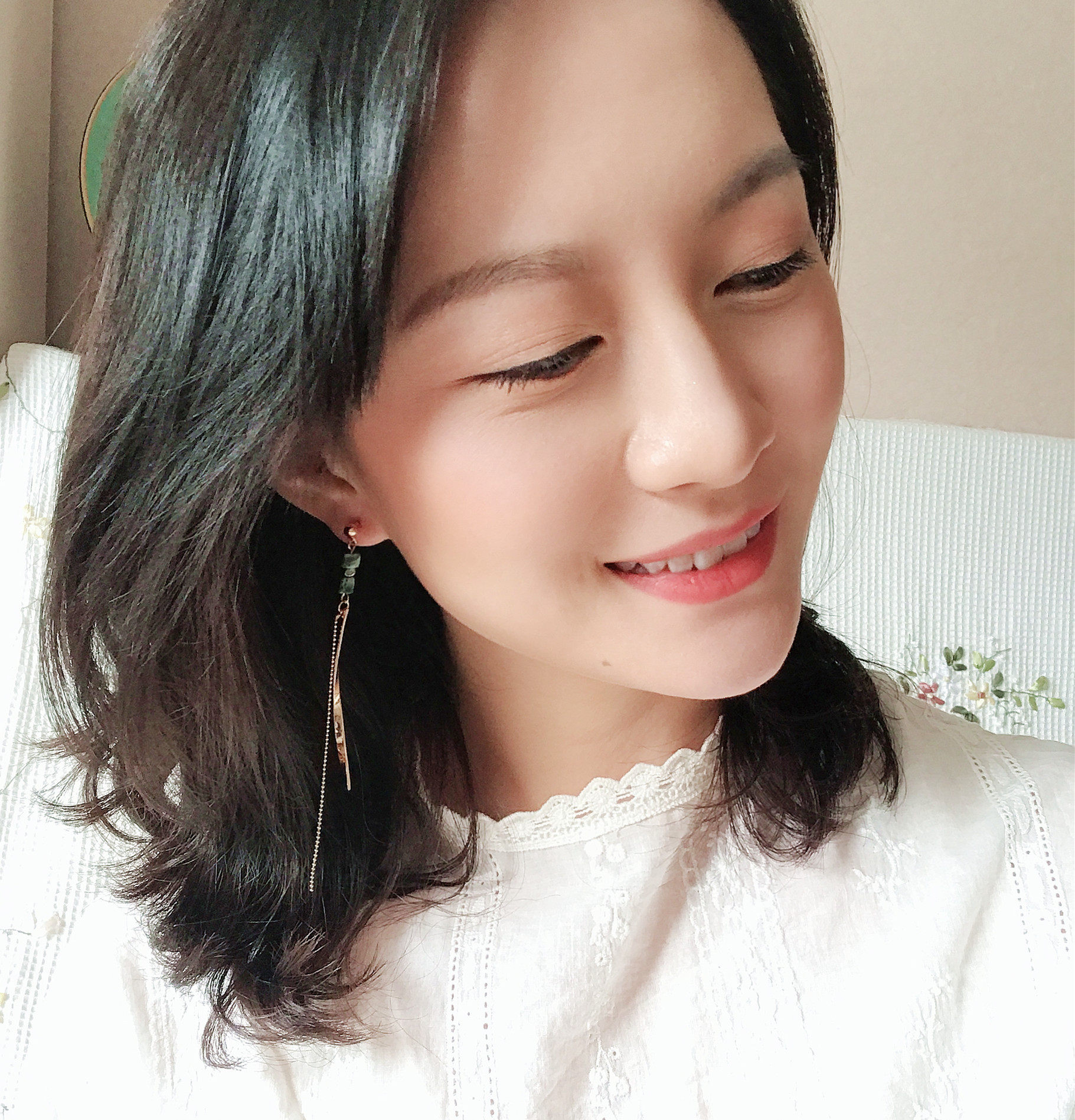 森系少女感绿石显瘦显自然淑女