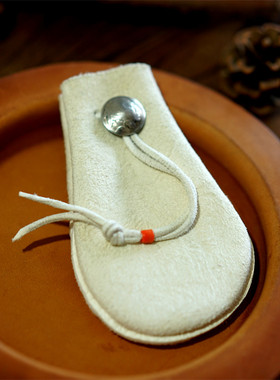 Goros高桥吾郎鹿皮丸袋硬币包钥匙包巾着 背囊 鹿皮包 背包收纳包