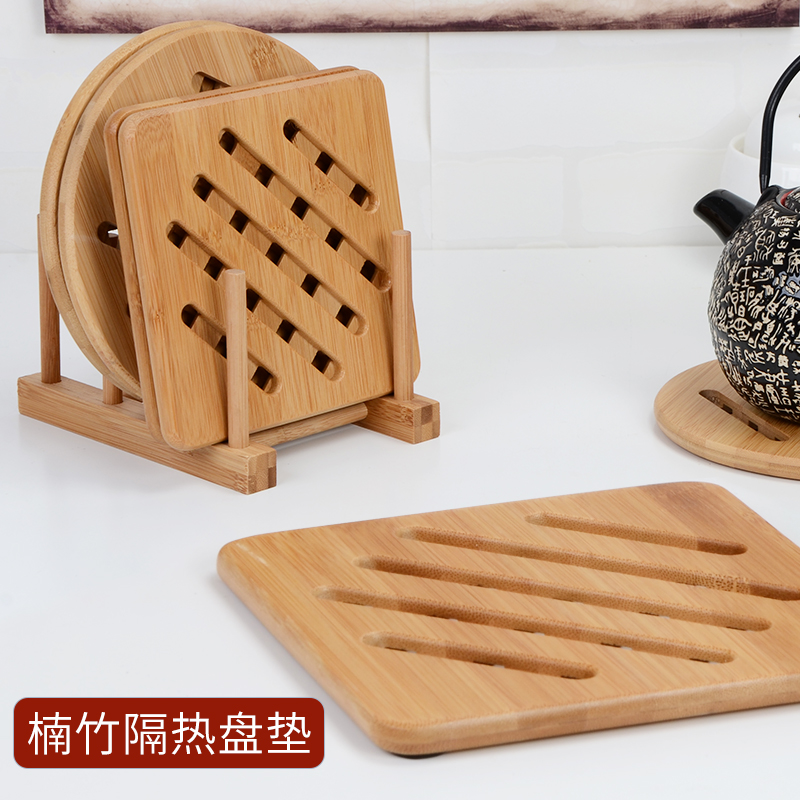 欧墨竹制隔热垫耐高温砂锅可用