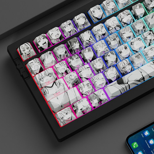 pbt侧刻透光键帽热升华动漫主题