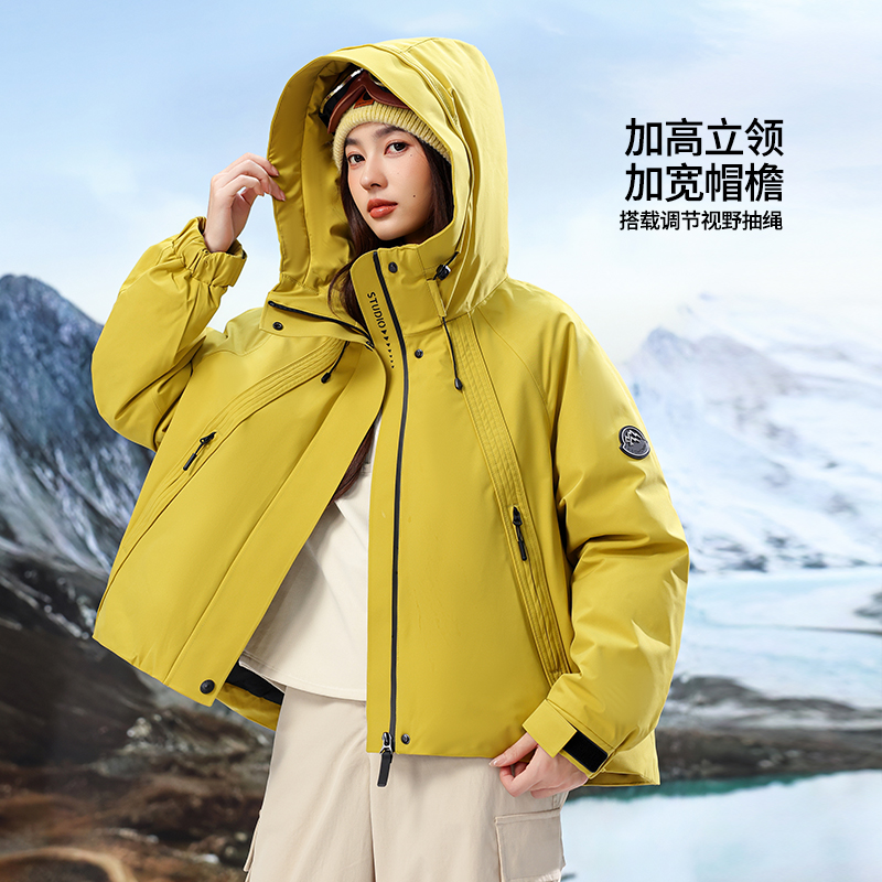 鸭宝宝羽绒服冬季新款女款休闲户外冲锋外套90鹅绒