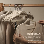 天鹅绒透光植绒衣架100个整理师专用无痕防滑防肩角衣柜晾衣服撑