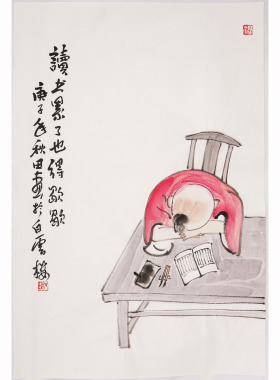 国画四尺开三小品哲理励志趣味