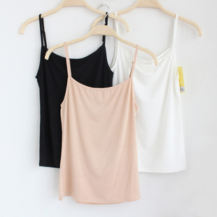 柔软超弹纯色基础款莫代尔吊带内搭小背心肩带可调节吊带衫打底衫