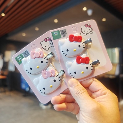 伊藤家正版授权hellokitty鸭嘴夹女侧边刘海无痕夹子甜美凯蒂猫