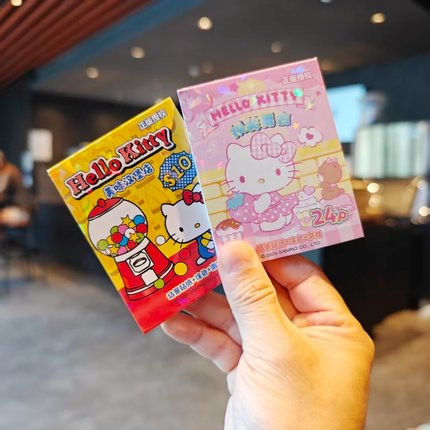 伊藤家正版授权三丽鸥hello kitty 贴纸本凯蒂猫场景贴画儿童涂色