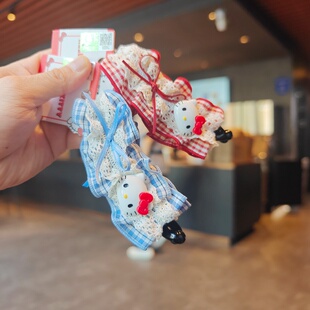 伊藤家正版 授权卡通三丽鸥凯蒂猫AB面香蕉夹少女甜美高马尾扭扭夹