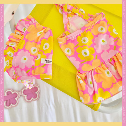 Pokimo夏季沙滩防晒泳衣狗狗夏天衣服马尔济斯约克夏泰迪薄款