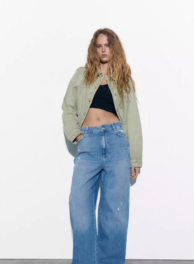 ZA家 新款 女装 0108/042 贴袋饰牛仔夹克外套 0108042 506