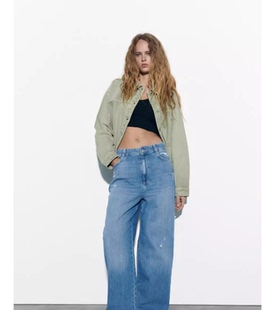 0108 女装 042 贴袋饰牛仔夹克外套 506 ZA家 0108042 新款