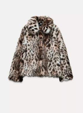 ZA家 新款 女装 8490/241 ZW 系列人造皮草效果夹克外套 8490241