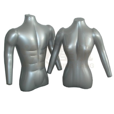 塑料男女充气服装模特上半身仿真立体模型衣服橱窗展示架拍照工具