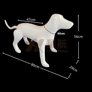 塑料充气狗模特狗假模衣服展示仿真狗摆件陈列道具动物拍照静态