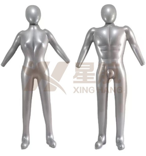 充气男全身假人仿真模型消防工程演练塑料人体服装模特女直播道具