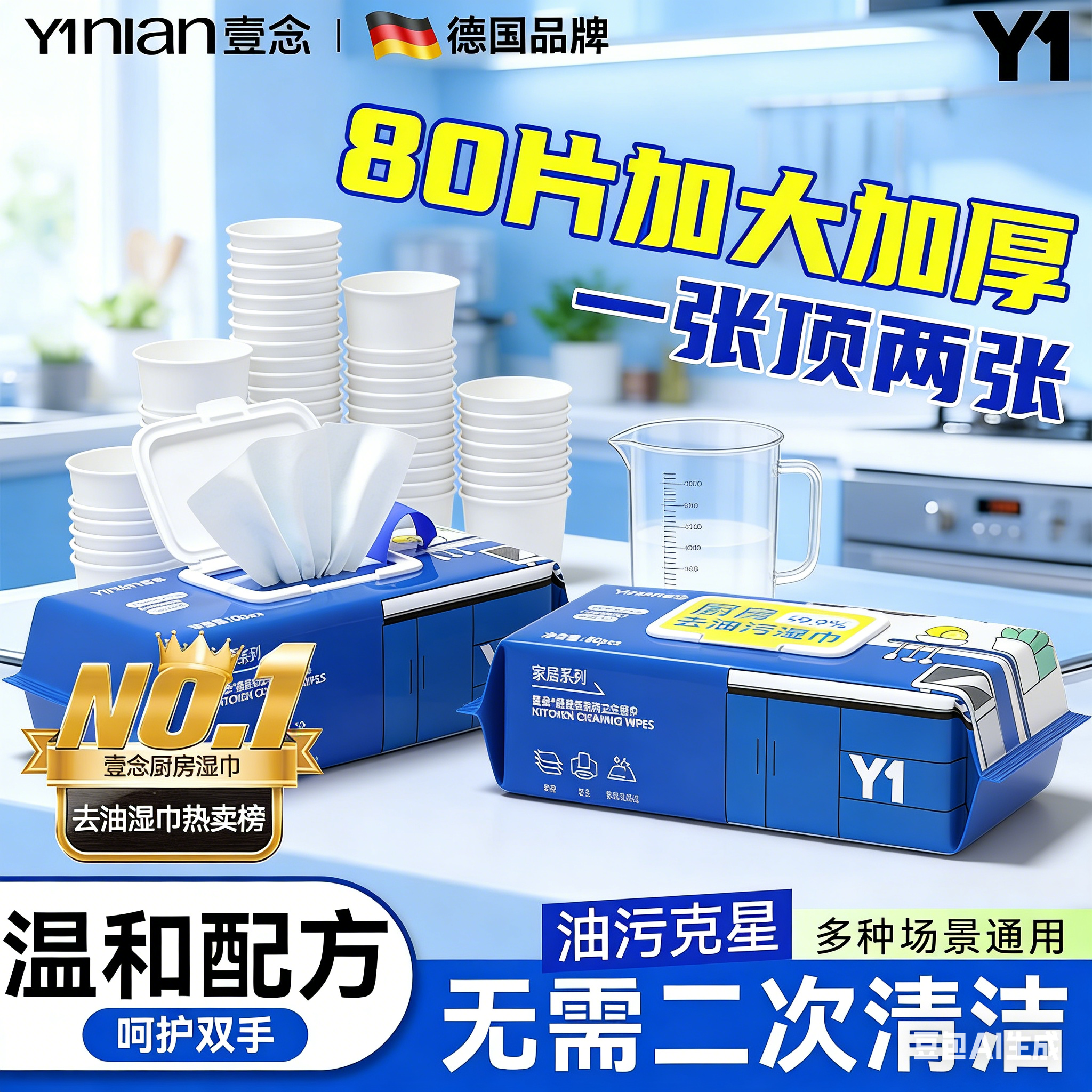 德国厨房湿巾去污去油家用加大加厚湿巾纸官方旗舰店重油污神器,洗护清洁剂/卫生巾/纸/香薰,厨房湿巾,淘宝优惠券,粉丝福利购,淘宝优惠卷