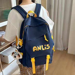 书包初中女生韩版儿童双肩包高颜值小众高中大学生ins风简约背包