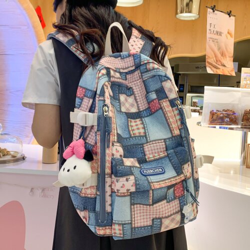 书包女生初中生韩版百搭双肩包