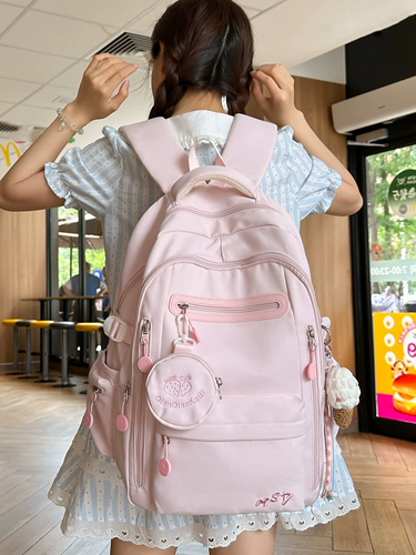 Ранец, свежий высококачественный рюкзак, для средней школы, в корейском стиле, подходит для студента