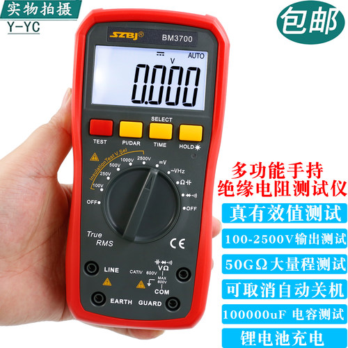 2500V数字绝缘电阻测试仪BM3700