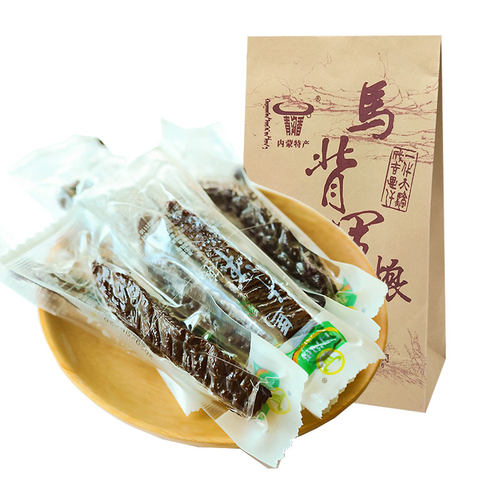牛肉干 内蒙古草原手撕风干牛肉特产青沟香马背粮250g原味包装 - 封面