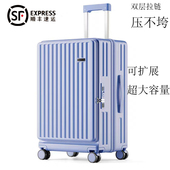 行李箱20寸拉杆箱旅行箱登机箱2025新款 行李箱结实耐用加厚前开口