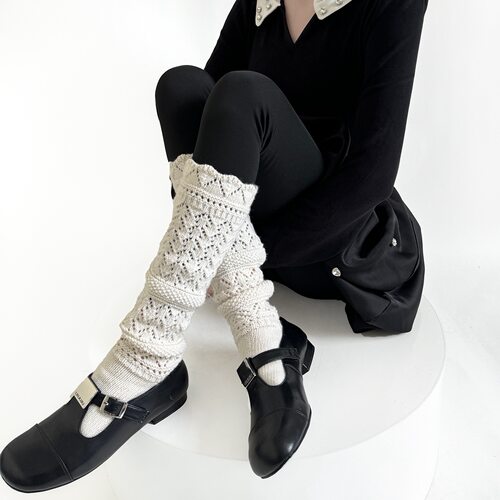 高品质甜美袜套镂空羊毛小腿