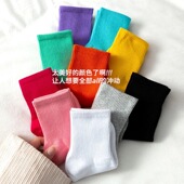 袜子女韩版 中筒男女四季 运动糖果色春夏百搭潮流日系ins情侣袜