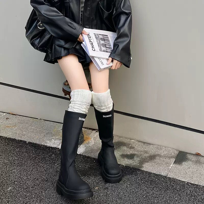 白色麻花堆堆袜套女秋冬翻边针织过膝腿套配长靴显瘦护膝小腿袜