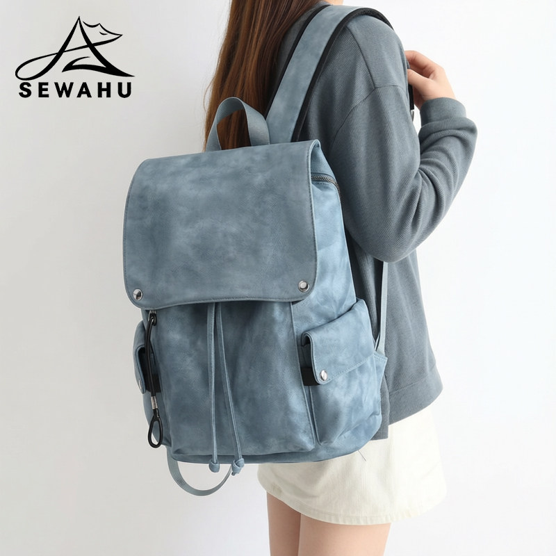 男女同款双肩包通勤商务电脑男士背包大容量旅行皮质新款学生书包