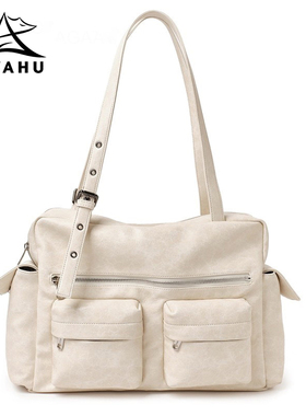 休闲腋下单肩包女学生百搭高级感手提包大容量通勤电脑皮质托特包