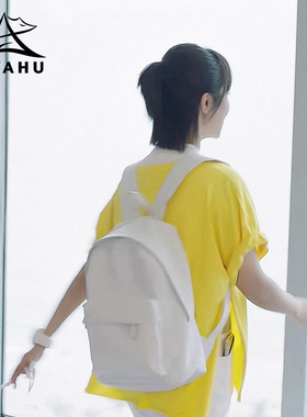 杨紫同款高级感小众双肩包女大学生通勤上班电脑背包皮质女生书包