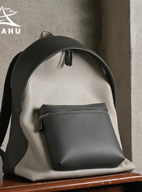 旅行双肩包2025新款男女大容量上班通勤电脑背包男士皮质商务书包