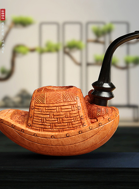 石楠木烟斗 鱼晏船歌 设计造形特别 小巧玲珑易于携带 弯斗DZ175
