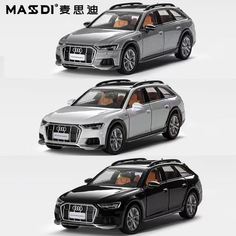 新品麦思迪1:64奥迪A6Allroad奥迪瓦罐汽车模型仿真合金车模摆件