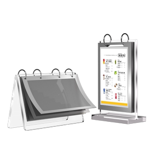 翻页台卡前台桌面展示牌pvc菜单活页立牌点菜牌A4桌牌宣传资料台签架子酒店客房餐厅餐牌奶茶店价格价目介绍