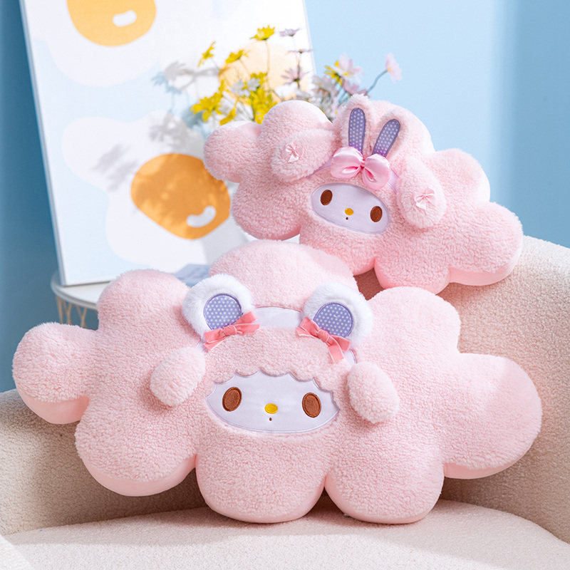 可爱卡通床头靠垫软包沙发抱枕靠垫飘窗装饰云朵少女心毛绒靠枕头
