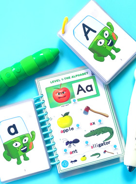 毛毛虫版字母积木Alphablocks26个英文卡自然拼读分级小达人点读