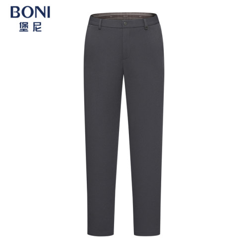 BONI/堡尼秋冬新品净色混纺休闲裤轻商务长裤裤装男KU683242A
