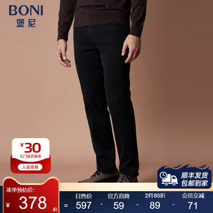 休闲裤 黑色修身 男KO780A51B 商务净色棉质混纺牛仔裤 堡尼秋冬新品