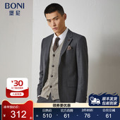 男条纹西裤 BONI AM582211A 商务男士 西服套装 堡尼秋冬新品 羊毛西装