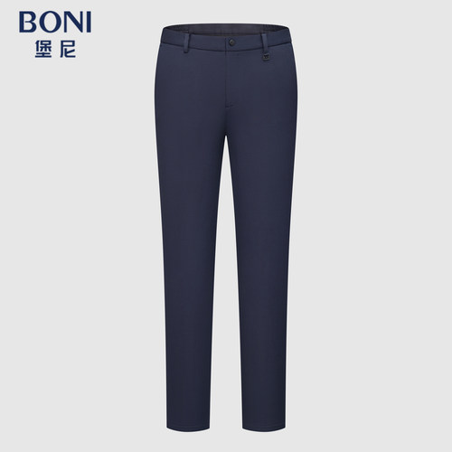 BONI/堡尼秋冬新品净色混纺休闲裤轻商务长裤裤装男TKU67011B