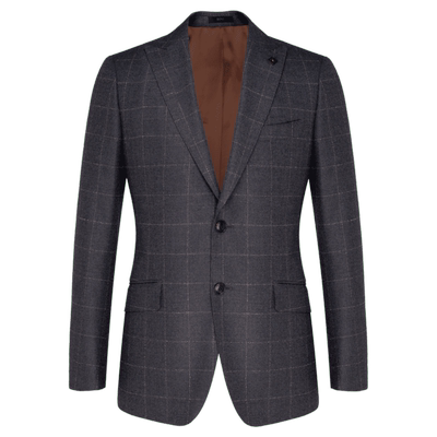 BONI/堡尼商务休闲男士西服西装套装外套男装全羊毛礼服AK582081A