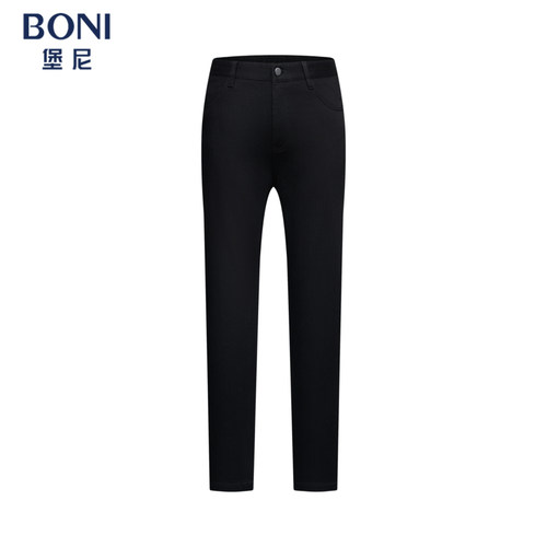 BONI/堡尼新品商务裤装净色裤子羊毛混纺牛仔裤休闲裤男KS680B01B