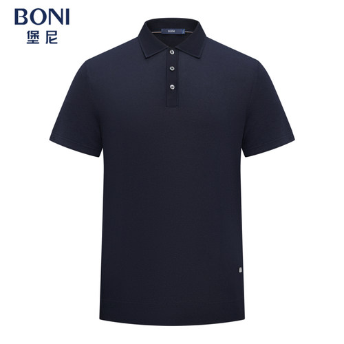 BONI/堡尼春夏新品商务净色Polo衫休闲混纺男士翻领T恤LT267A93B