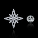 十字星光胸针男士 高级感轻奢精致西服领针高端气质八芒星防走光扣